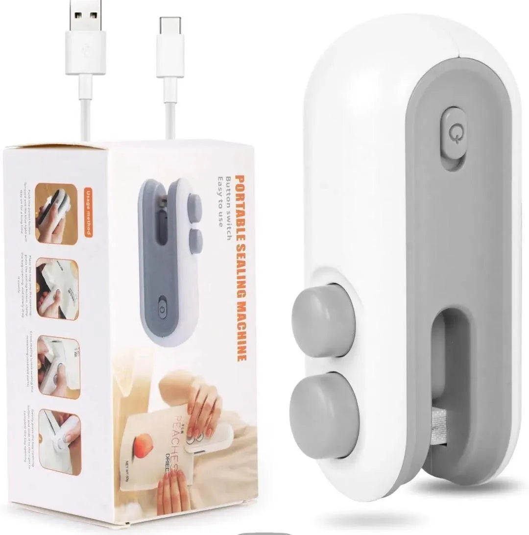 2 in 1 USB Rechargeable plastic Bag Sealer Machine