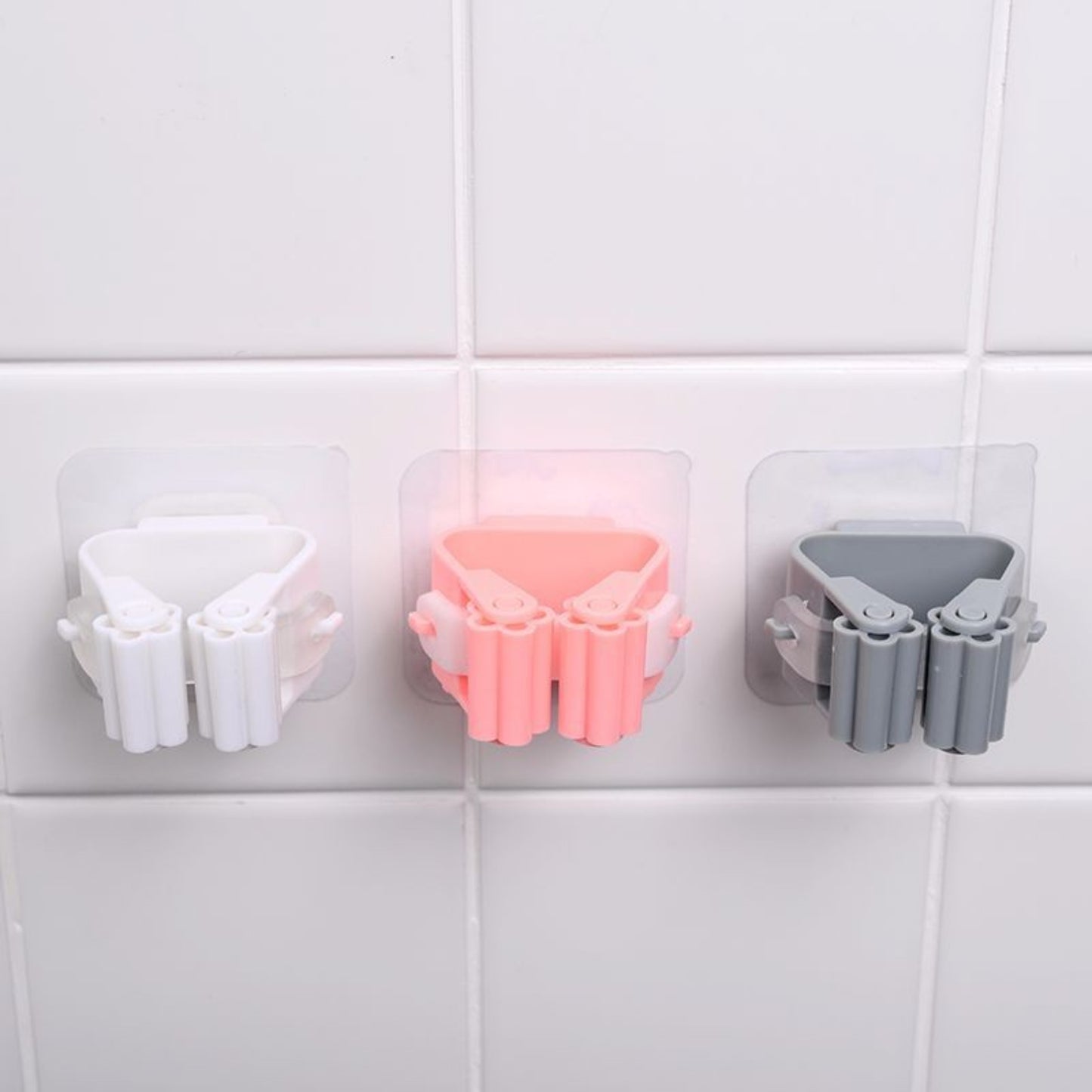 1 Pc Mop and Broom Self Adhesive Holder Wall Mount Magic Hanger Organizer