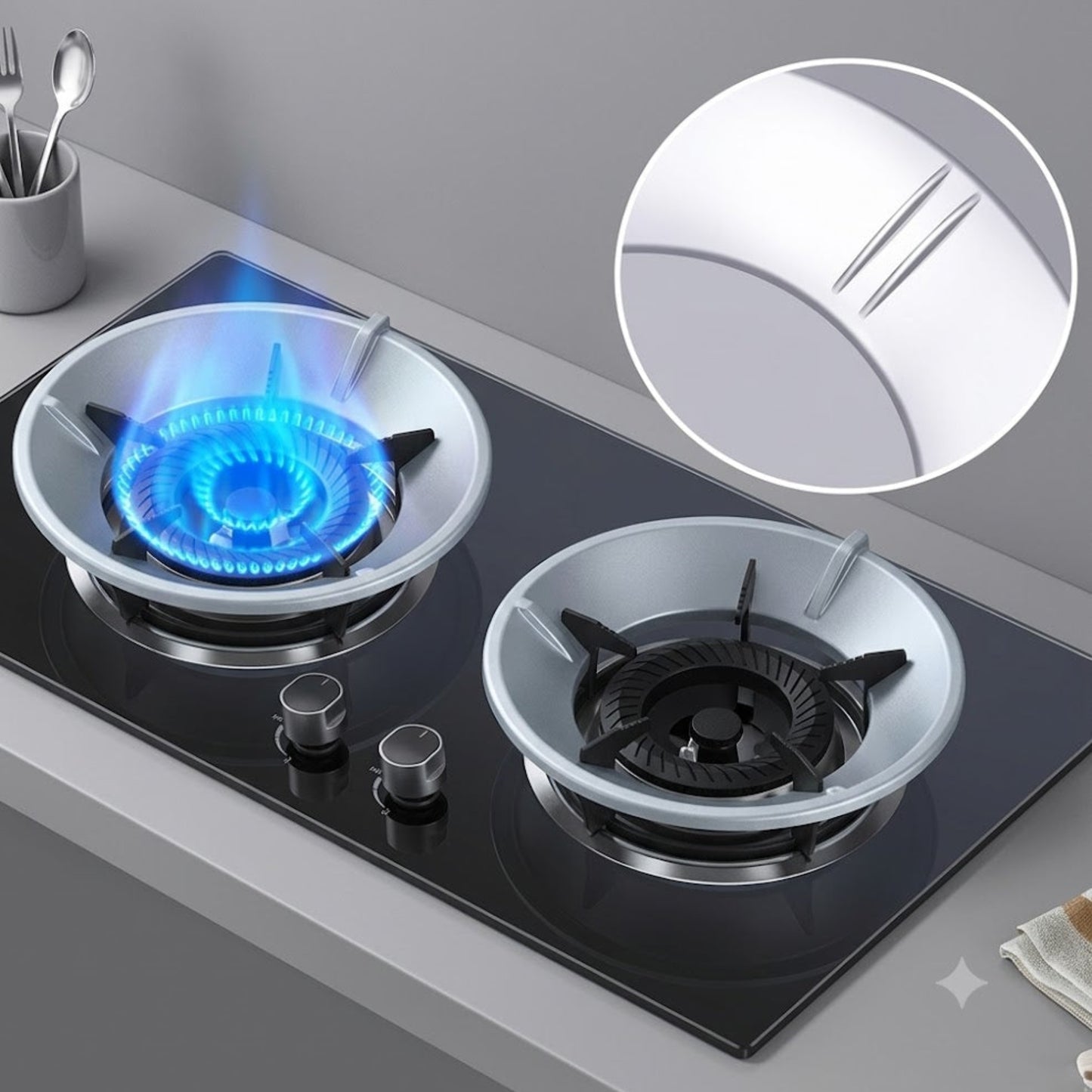 Gas stove Burner Stand Non slip bracket 3D windproof hood Gas cooker universal accessories Anti skid gas burner parts Cast iron cook top part